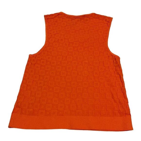 NWT Zara Tank Knit Textured Orange - Picture 4 of 4